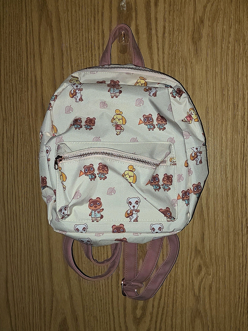 Nintendo Cream Kids Backpack with Pink Straps and Character Print